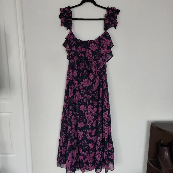 Lulus Love and Blooms Floral Print Off-the-Shoulder Maxi Dress Size Small - Picture 6 of 8